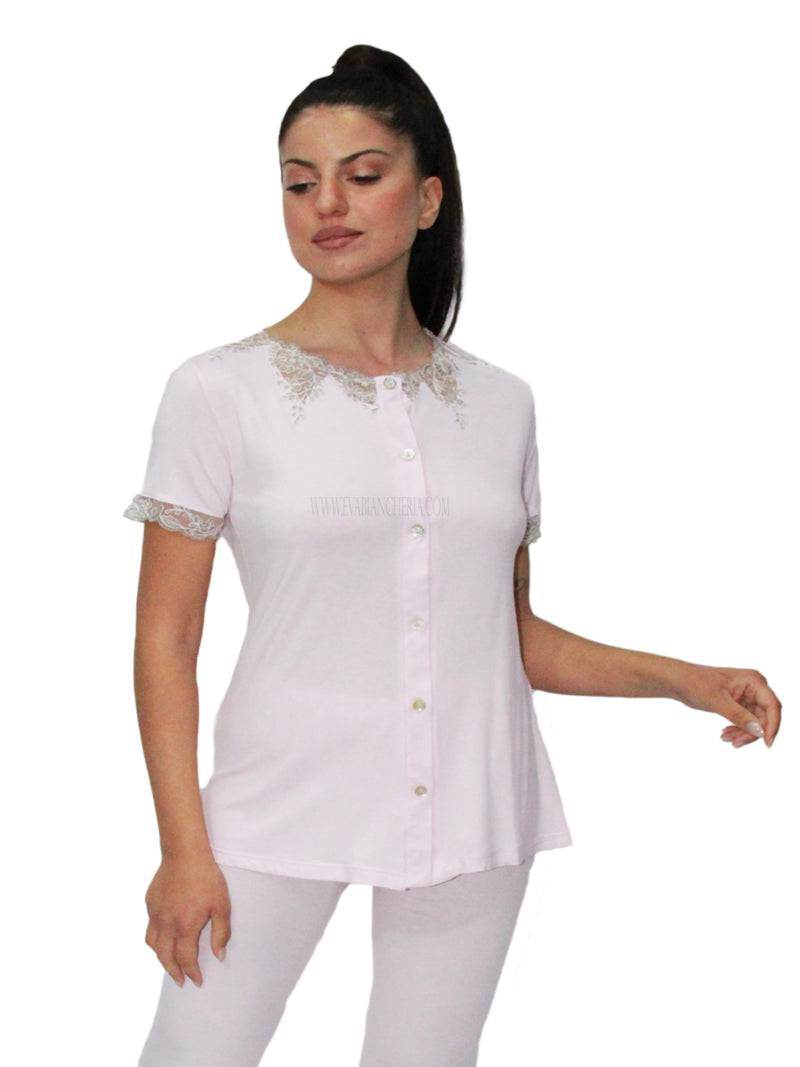 Pigiama Manica corta Panatalone lungo Donna E2015 Fida - evabiancheria